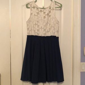 Altar’d State White and Blue Dress